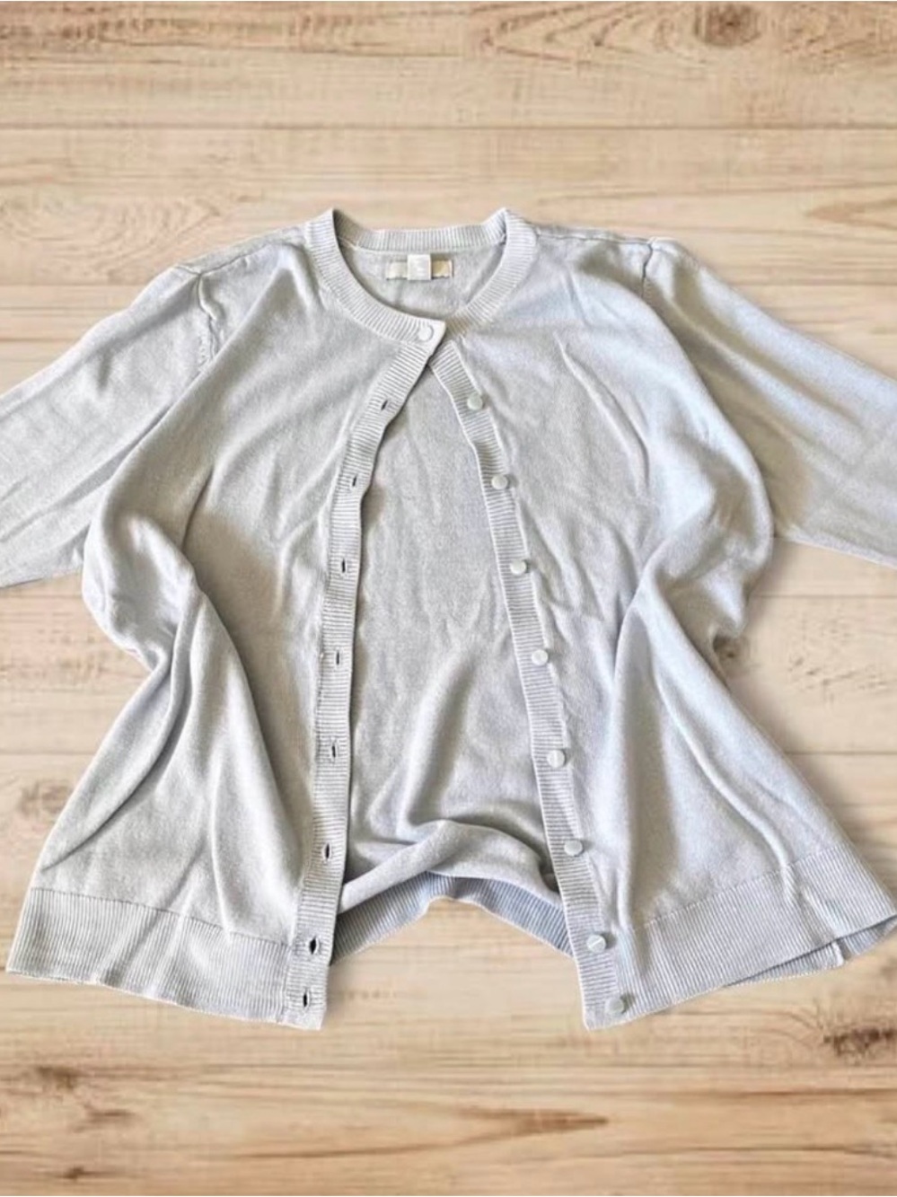 Light Blue Women's Button Cardigan Sweater